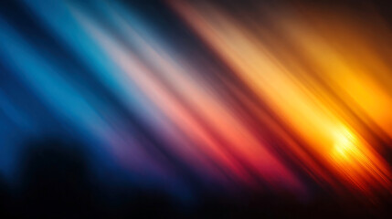 Dynamic Light Beam Abstract Background Blue Orange Diagonal Motion Blur Effect
