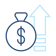 Capital Icon Color Outline Style. Vector Illustration Design