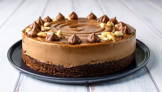 Decadent No Bake Peanut Butter Chocolate Cake