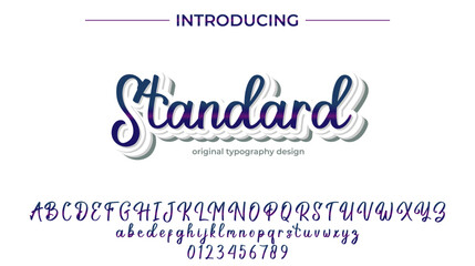 Standard - Elegant 3D Script Font with Handwritten Style for Modern Typography and Branding