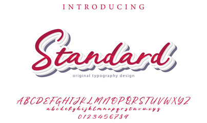 Standard - Elegant 3D Script Font with Handwritten Style for Modern Typography and Branding
