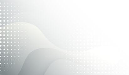 Abstract  Modern, minimalistic abstract design features a gradient of gray tones and soft wave patterns with dots, evoking a sense of tranquility, elegance, and understated sophistication.
