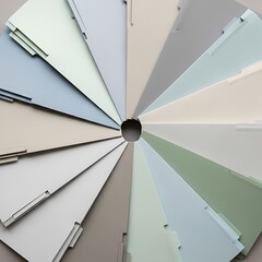 Subtle spectrum, calming palette of colors and monochromatic arrangement