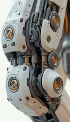 Fototapeta premium Close-up of intricate robotic components showcasing advanced technology and engineering precision in detailed design.