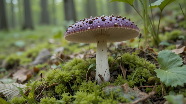 Helvella solitaire, known as the elfin saddle, growing wild in Finland