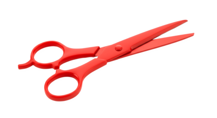 red black scissors icon isolated on white background, single cutting tool vector illustration, sharp stationery object, household accessory for paper, fabric, craft, school supplies and office design 