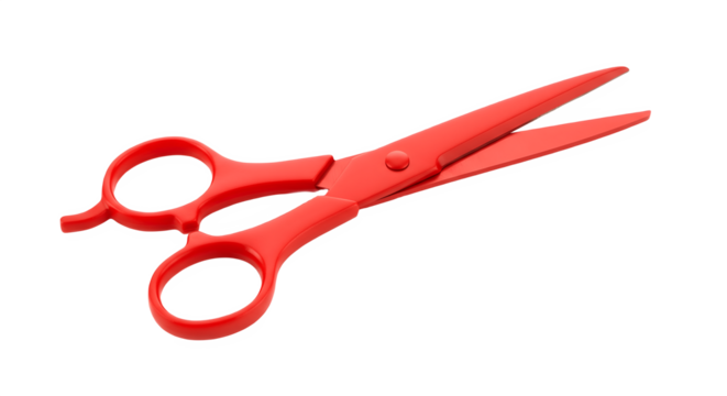 red black scissors icon isolated on white background, single cutting tool vector illustration, sharp stationery object, household accessory for paper, fabric, craft, school supplies and office design 