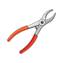 surgical forceps on white background