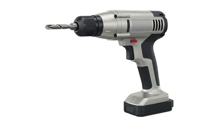 Electric screwdriver isolated on transparent background, modern cordless power tool for home improvement, construction, DIY projects, professional repair, carpentry, assembly work and hardware supplie