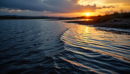 Sunset Reflection on Calm Water