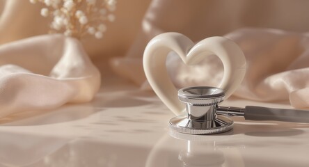 Medical Heart Concept with Stethoscope