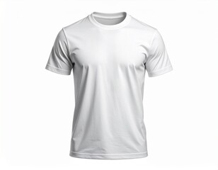 Premium Cotton Slim-Fit T-Shirt Isolated on White Background