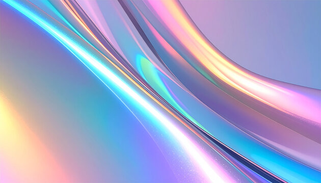 Colorful abstract waves flowing smoothly in a vibrant digital background