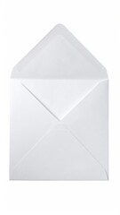 White envelope, open, angled flap