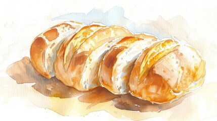 Fresh Bakery Delights: Baked Bread Loaves, French Croissants, Sweet Pastries & Tasty Breakfast Buns