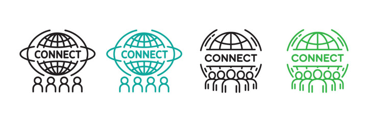 Global Connection and Communication Icons