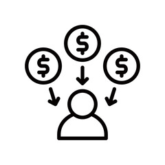 Income line icon