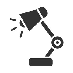 Table Lamp Icon Glyph Style. Vector Illustration Design