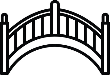 Minimalist outline of a bridge in vector format
