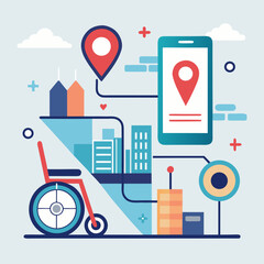 Accessible City Navigation Vector Concept