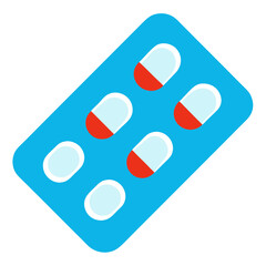 Blister Pack Pills Silhouette Vector Art Illustration for Medical and Pharmaceutical Designs