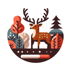 
deer illustration design