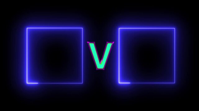 VS versus bars neon animated versus vs bars neon multiplayer co op team with smoky black background Versus Animation, Vs text fire Animation, versus match Animation.