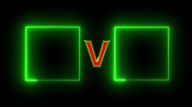 VS versus bars neon animated versus vs bars neon multiplayer co op team with smoky black background Versus Animation, Vs text fire Animation, versus match Animation.