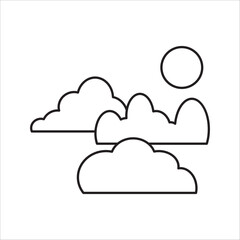 Cloud icon , vector Cloud symbols,Vector illustration,Sun and moon icon isolated on white background.