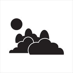 Cloud icon , vector Cloud symbols,Vector illustration,Sun and moon icon isolated on white background.