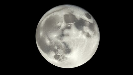 Fototapeta premium Detailed lunar surface showcasing craters and textures against the darkness of space.