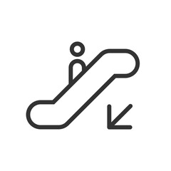 &Iacute;cono de se&ntilde;al&eacute;tica de escaleras mec&aacute;nicas de bajada