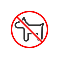 &Iacute;cono de se&ntilde;al&eacute;tica prohibido mascotas