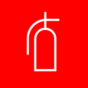 &Iacute;cono de se&ntilde;al&eacute;tica de extintor de incendios