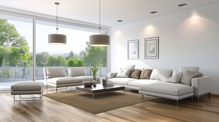 Fototapeta premium Luxury Interior Living Spaces: Contemporary Sofa Couches, Armchair Lounges & Stylish Living Room Decor