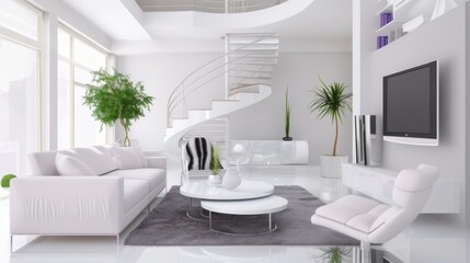 Naklejka premium Luxury Interior Living Spaces: Contemporary Sofa Couches, Armchair Lounges & Stylish Living Room Decor