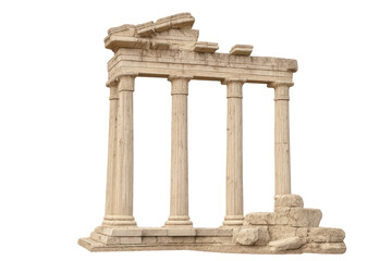 Obraz premium Ancient roman temple ruins with stone columns