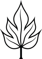 Black vector tree silhouette with a leaf, flower, nature symbol design illustration set for logo icon