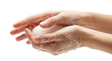 Person washing hands with soap and water to maintain hygiene and prevent the spread of germs and bacteria