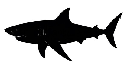 Fototapeta premium Silhouette of a great white shark