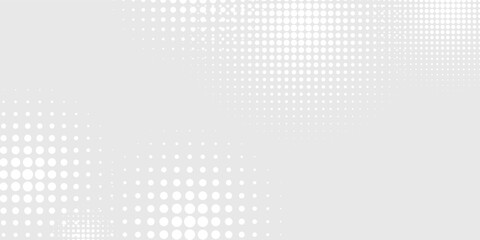 Abstract dotted white gray wave light technology background. Modern digital concept.