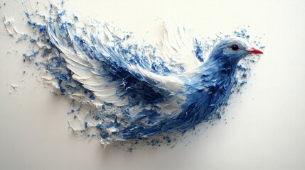 Abstract bird painting