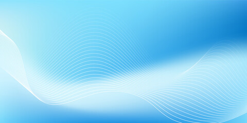 Abstract blue gradient color mesh effect background  with shine lines waves. Minimalist design futuristic. Ready for website, digital desktop, presentation, banner, and poster.