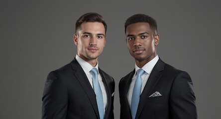 Two stylish men in formal attire