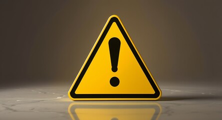 Warning Symbol Yellow Triangle with Exclamation Mark