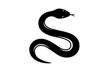 Fototapeta premium Snake: Vector Hand-Drawn Engraving Illustration, Isolated on White, Occult Poster, T-Shirt Print, Cover, Serpent, Mystical.