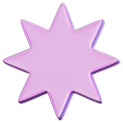 Obraz premium 3D Holographic Sparkle Star Icon