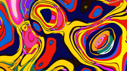 Abstract colorful psychedelic video for music festival