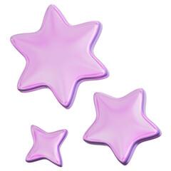 Obraz premium 3D Holographic Sparkle Star Icon