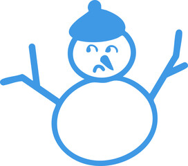 Facial Expression Snowman Illustration